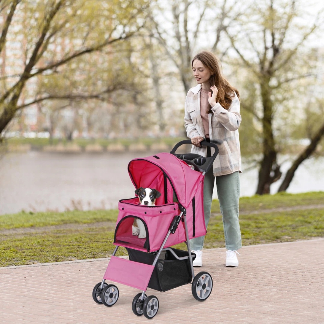 Wózek dla psa 4-kołowy z kosze – Stroller Accessories recenzja i cena