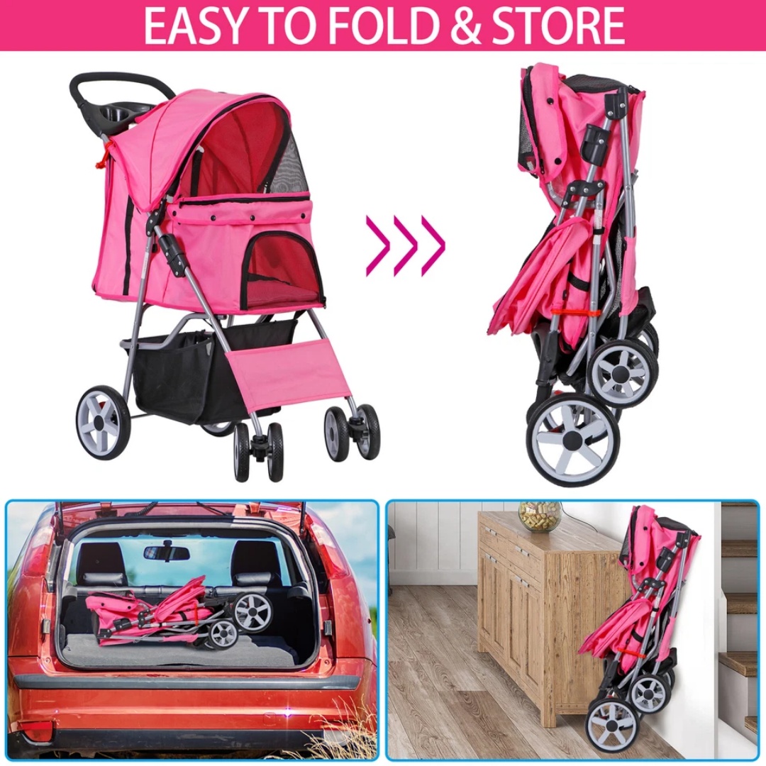Wózek dla psa 4-kołowy z kosze – Stroller Accessories recenzja i cena