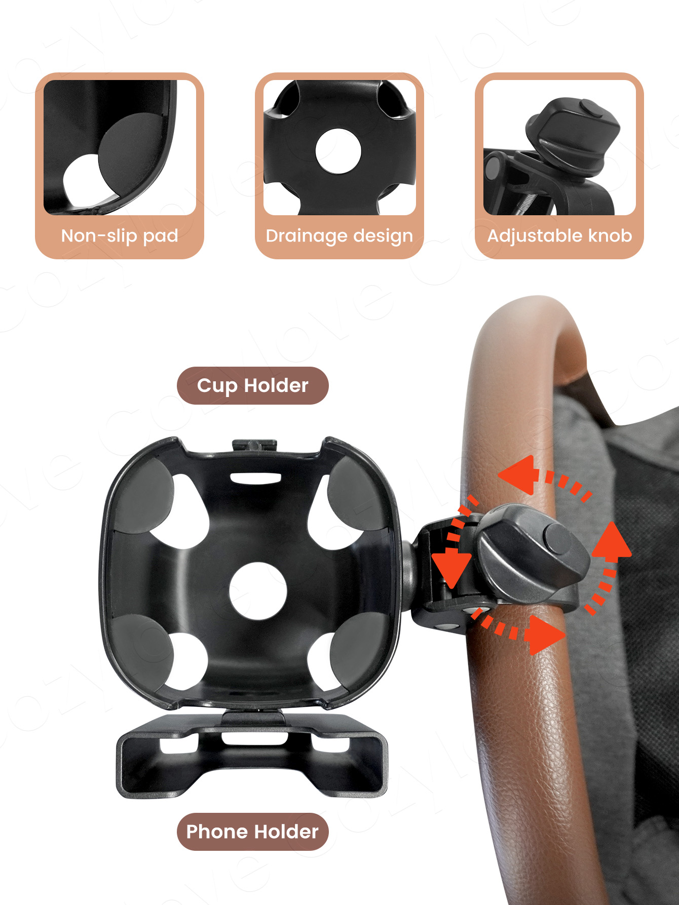 Duży uchwyt na napoje do wózka – Stroller Accessories recenzja i cena